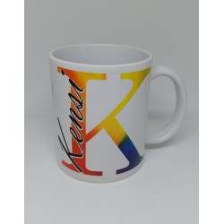 rainbow monogram en eenhoorn
