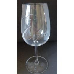 Wijn glas ge-etst