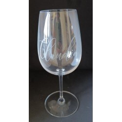 Wijn glas ge-etst