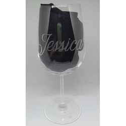 Wijn glas ge-etst