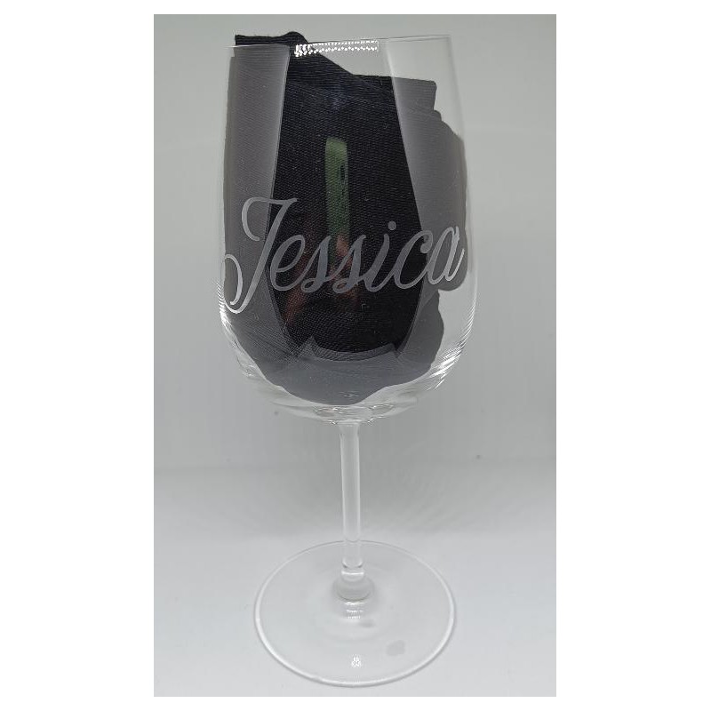 Wijn glas ge-etst