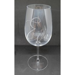 Wijn glas ge-etst