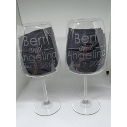 Wijn glas voor een trouwerij