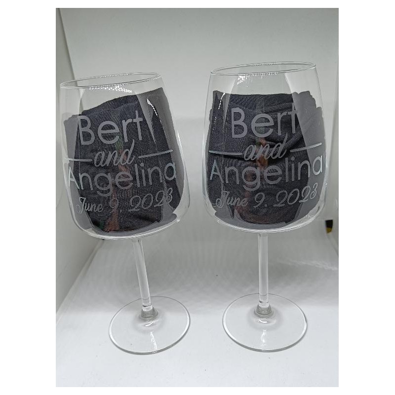 Wijn glas voor een trouwerij