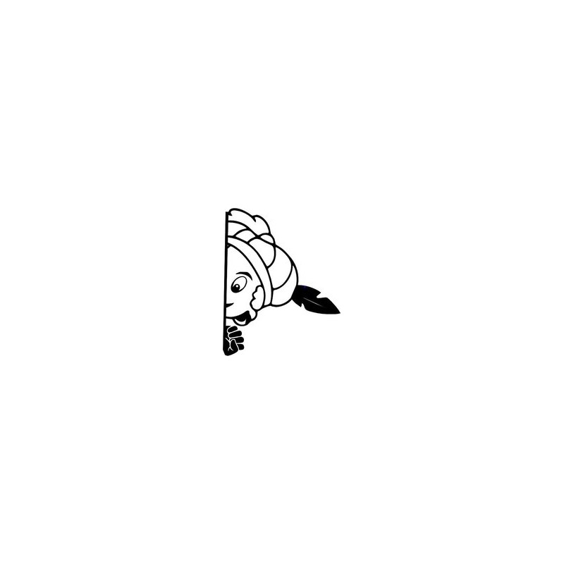 Gluur pietje verticaal (raamsticker)