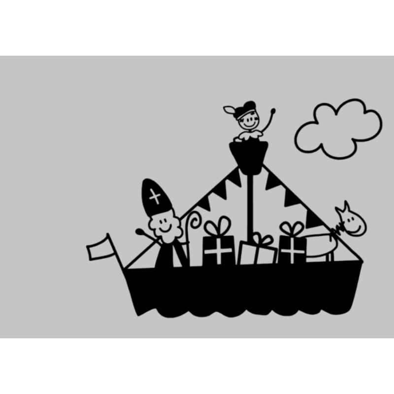 Stoomboot raamsticker