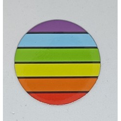 Magneet Rond regenboog strepen
