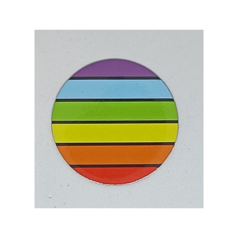Magneet Rond regenboog strepen