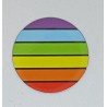 Magneet Rond regenboog strepen