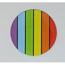 Magneet Rond regenboog strepen