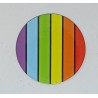 Magneet Rond regenboog strepen