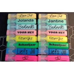 Markeerstiften, Bedankt voor het kleurrijke schooljaar.