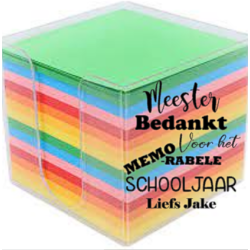 Memo blok Memo-rabele schooljaar