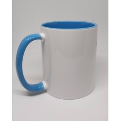 Mok / Beker  gekleurde binnenkant en handvat