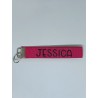 Key chain pink met Naam