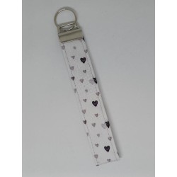 key chain paars hartjes