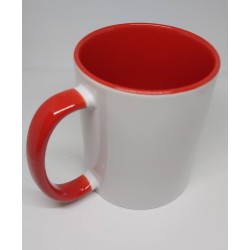 Mok / Beker  gekleurde binnenkant en handvat
