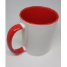 Mok / Beker  gekleurde binnenkant en handvat
