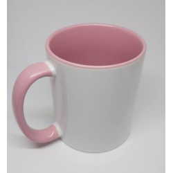 Mok / Beker  gekleurde binnenkant en handvat