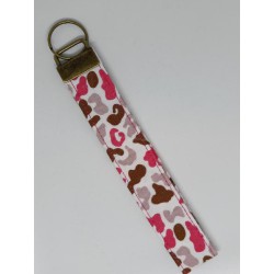 keychain animal print Roze